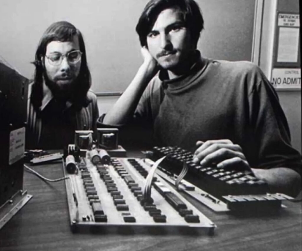 Steve Jobs presenting the first iPhone in 2007.